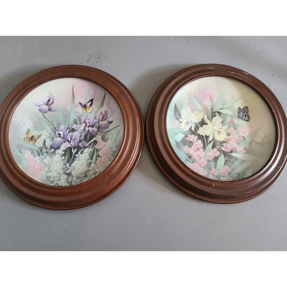 Knowles China Plates Sapphire Wings and Topaz Beauties